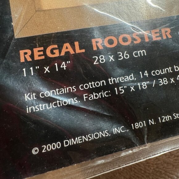 Dimensions Regal Rooster James Himsworth Counted Cross Stitch Kit 11 x 14 - Picture 6 of 12